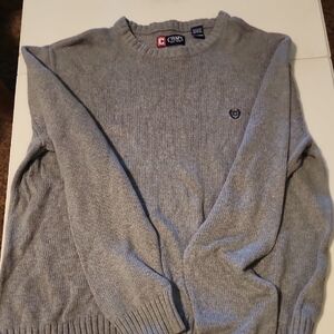 Chaps Men's Crewneck Sweater in Light Gray